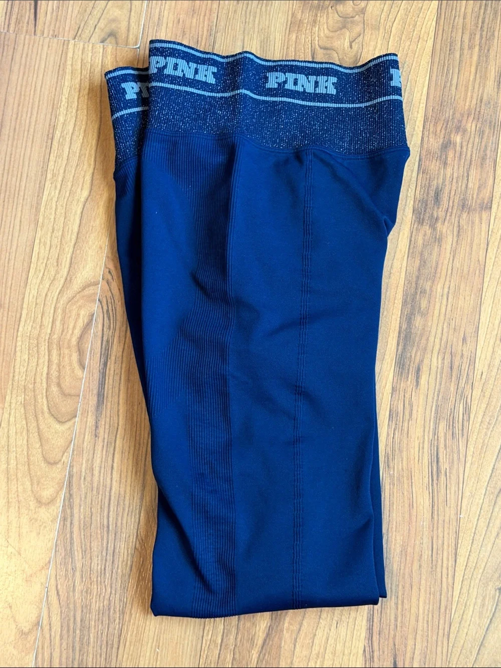 PINK Victoria's Secret Navy Leggings with Logo Waistband